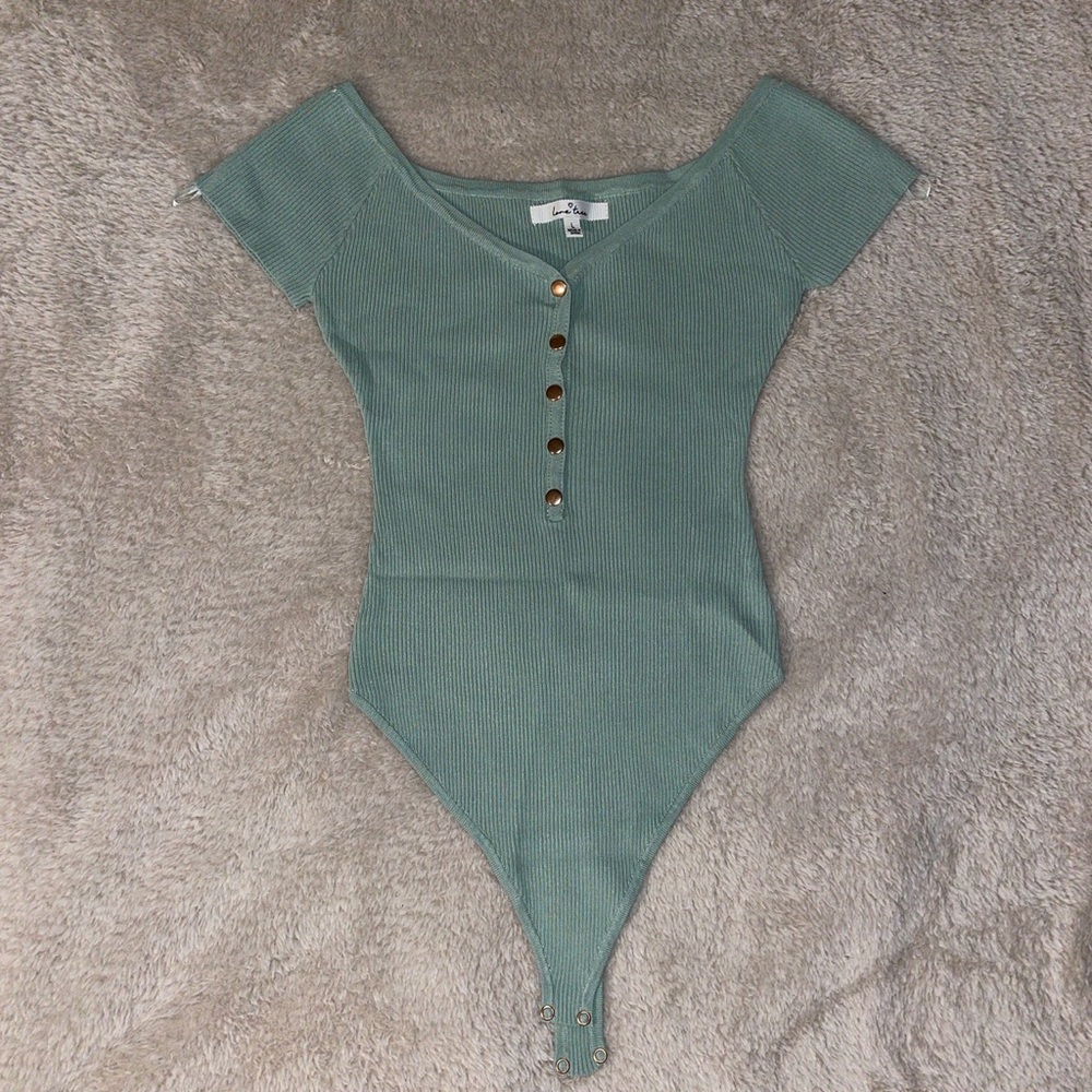 Off shoulder on shoulder bodysuit